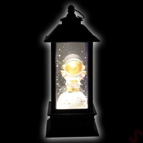 Resim SüSLe Bebek ve Parti Uçuşan Simli,12,5cm x 5cm Led Işıklı Astronot Fener Küre - C 