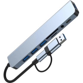 Resim Byl 2218TU Support 8 In 1 Type-C USB Çevirici 