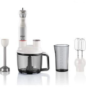 Resim Çok Amaçlı Mutfak Robotu ve Blender Seti – Beyaz Renkli, Fonksiyonel Tasarım 