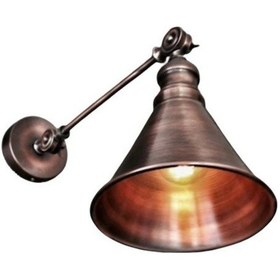 Resim Mylights Vintage Rustik Bakır Eskitme Fırcalanmış Huni Aplik Çi Siyah 