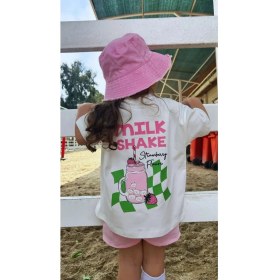 Resim Elibaby Pamuklu Oversize Baskılı Tişört (Kırık Beyaz) 