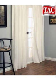 Resim Güneşlik Perde - Taç Güneşlik - Krem Beyaz Güneşlik Perde 