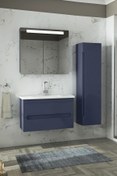 Resim Alfa Banyo Avant Garde (80 35)115 Cm Led Aynalı Boy Dolaplı Lavabolu Mdf Banyo Dolabı Takımı Seti *hazır Kurulu 