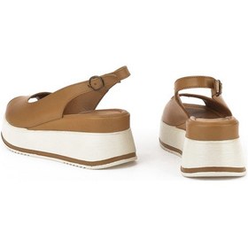 Resim Ziya, Kadın Hakiki Deri Topuklu Sandalet 151992z50000 Taba 151992z50000 320 Taba 