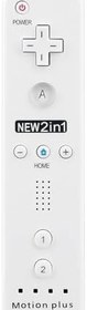 Resim OSTENT Nintendo Wii/Wii U Konsol Oyunu için Motion Plus Dahili 2'si 1 Arada Uzaktan Kumanda, Renk Beyaz 