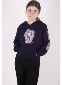 Resim Toontoy Kız Çocuk Billie Eilish Baskılı Sweatshirt Lacivert 