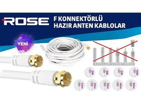 Resim Rose 30 Metre Gold F Konnektörlü Anten Kablosu 