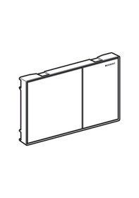 Resim Geberıt Sıgma Kumanda Kapagı Cıft Basmalı Beyaz Cam 115.640.sı.1 Beyaz 