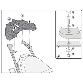 Resim Gıvı 2118fz Yamaha Mt-07 14-17 Arka Çanta Taşıyıcı Tek Renk 