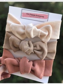Resim MinnieKids Kız Çocuk 3 Lü Ribana Bandana Seti (VKB) 