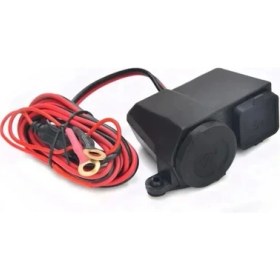 Resim Ebakbak Motosiklet Çakmaklık Yuvası + USB Şarj Yuvası Suya Dayanıklı Üniversal Mod Motor USB Çakmaklık 