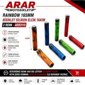 Resim Rainbow 165mm Bisiklet Silikon Elcik Takım 2 Renk-arr3115 