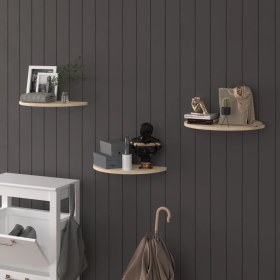 Resim Asra Trend Modern 3'lü Uçan Raf Çok Amaçlı Duvar Rafı Organizer %100 MDF Kitaplık Mutfak Banyo Rafı DRF04 