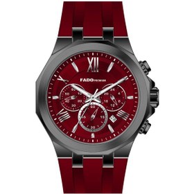 Resim Fado & 00010 Erkek Kol Saati Silikon Kordonlu Siyah - Kırmızı 