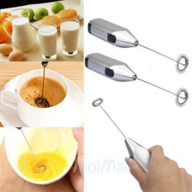 Resim Direkstoktan Mini Pilli Portatif Karıştırıcı Mikser Cappuccino Mixer 
