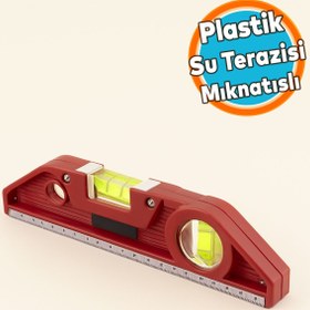 Resim NZB Mıknatıslı Su Terazisi 21 Cm Plastik Hassas Ölçüm Hizalama Aleti Cihazı Marangoz İnşaat Terazisi 