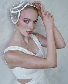 Resim İşlemeli Nikah Şapkası - Standart / EKRU 