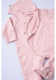 Resim Boumini Bebek Patikli Tulum Şapka Set Bahar Çiçekli Pembe-pembe Pembe 