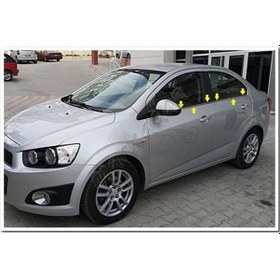 Resim Chevrolet Aveo Sedan Krom Cam Çıtası 2012 Sonrası 4 Parça Paslanm 