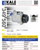 Resim KALE KLIMA KOMPRESORU BMW M54 M52 M57 S54 E39 96>04 E38 95>01 E46 98>05 X3 E83 03>06 - 349560 