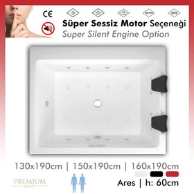 Resim Ares | Jakuzi | Düz - 130x190 / Beyaz / 2 Kişilik 