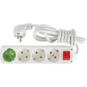 Resim Almera 4'lü Anahtarlı 2 M Priz 