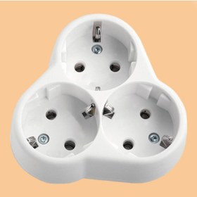 Resim NZB Golyat 3'lü Grup Priz Fiş Priz Topraklı Çoklu Çoğaltıcı Kablosuz Üçgen 