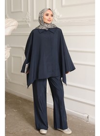 Resim Lacivert Panço Takım Geniş Kesim 