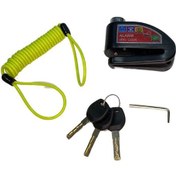 Resim Tüm Motosikletlere Uygun Alarmlı Disk Kilidi Siyah - İp Dahil 120 Cm 