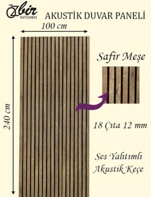 Resim Özbir Mobilya Özbir Mobilya Safir Meşe Akustik Duvar Paneli 100x2 