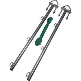 Resim TeknoTrust Şehir Balkon Çamaşır Askısı, Metal Siyah, Dayıklı ve Şık Tasarım 