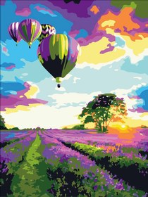 Resim Sayılarla Boyama Seti - Renkli Gökyüzü - 40x50 