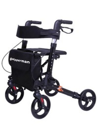 Resim Alüminyum Lüks Rolator Yürüteç Siyah 