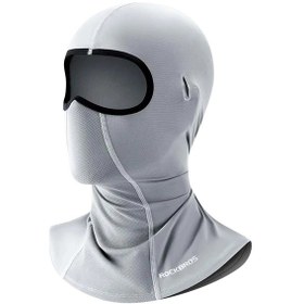 Resim Rockbros Lf70878 Buz İpek Yüz Maskesi Boyun Körüğü Yaz Anti-Uv Balaklava Açık Gri 
