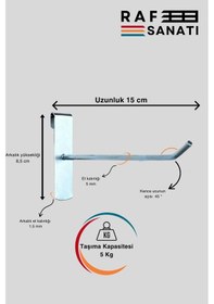 Resim 50 Adet Tel Pano Kancası 15 Cm Askı Kanca Raf Askısı Raf Aksesuar Galvaniz 
