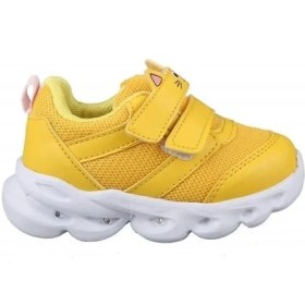 Resim Cool C.caty Sarı Işıklı Cırtlı Ortopedik Kız Bebek Spor Ayakkabı 