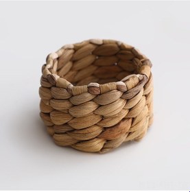 Resim Hangfox Kabak Otlu Örgü Servis Çemberi 5x5cm - Restoranlar İçin Pratik Masa Servisi Aksesuarı, Dayanıklı Doğal Malzeme 
