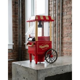 Resim Nostaljik Tasarımlı Yağsız Mısır Patlatma Makinesi 