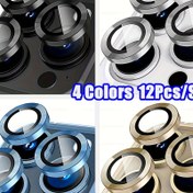 Resim 4 Renkli Kamera Lens Koruması Filmi, for Iphone 11, 12, 13, 14, 15 Pro Max, Mini, Plus ve Mini Kamera Lens Temperli Cam Kılıfı ile Uyumlu. 