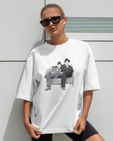 Resim Laurel & Hardy Oversize Tişört 