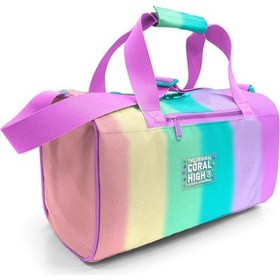 Resim Coral High Renkli Çizgili Desenli Spor Çantası 27530 Sarı - Pembe 