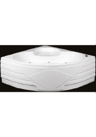 Resim Alika 120x120 CM Oval Mini Köşe Jakuzi Küvet & Hidromasaj Sistem 2 (6+8 Jet) 