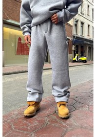 Resim Basic Ayarlanabilir Paça Eşofman Altı Gri Melanj Gri Melanj 