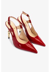 Resim Valmenti Kadın Kırmızı Rugan Topuklu Ayakkabı 594 6099 Bn Ayk Y15 Kırmızı Rgn Kırmızı 