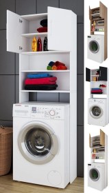 Resim Sumru Banyo Dolabı-çok Amaçlı-çamaşır Makinesi Dolabı Beyaz Beyaz 