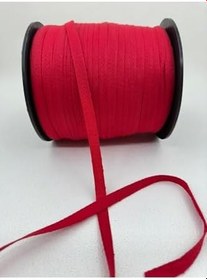 Resim 1 Cm Polyester Balıksırtı Şerit-5 Metre-Kırmızı Kırmızı 