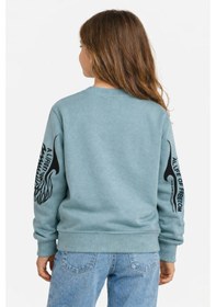 Resim Kız Çocuk Kol Baskılı Sweatshirt Bgl-st05272 Açık Yeşil 
