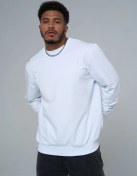 Resim Stark Cotton Büyük Beden Polar Astarlı Sweatshirt 372690338 Beyaz 