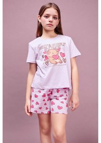 Resim Defacto Regular Fıt 2li Pijama Takımı Kız Çocuk H8359a826smpn256 Pembe-pn256 
