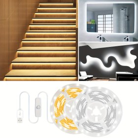 Resim 15.24 metre/9.75 metre/4.88 metre/99.97 cm USB LED Işık Şeridi, 5V 2835 Beyaz/Sıcak Beyaz LED Işık Anahtar Düğmesi ile, Esnek USB Işık, Yapışkan, Kesilebilir, TV Arka Aydınlatma, Yatak Odası, Dolap, Mutfak, DIY Aydınlatma, TV Işıkları, Şık Modern Tasarım, USB Güçlü, Pil Yok, TV Işıkları, Estetik Amaçlar İçin, TV Işıkları, Yatak Odası, Dolap, Mutfak, DIY Aydınlatma 
